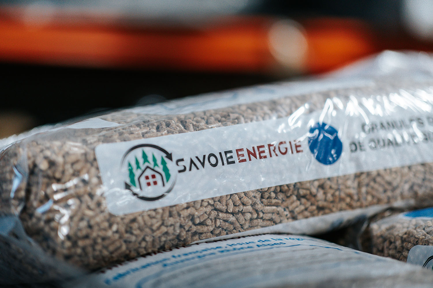 PHOTO D'UN SAC DE GRANULÉS POUR POÊLES